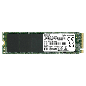 Transcend TS256GMTE112S M.2 NVMe 256GB SSD, M-Key, 3D TLC, DRAM-less, Single-sided, 2280