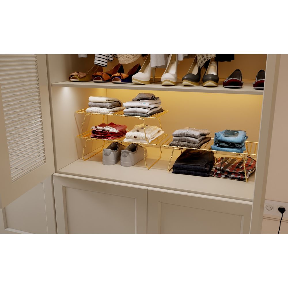 Zidna Polica Gold Brown s Organizatorom za Ormar slika 6