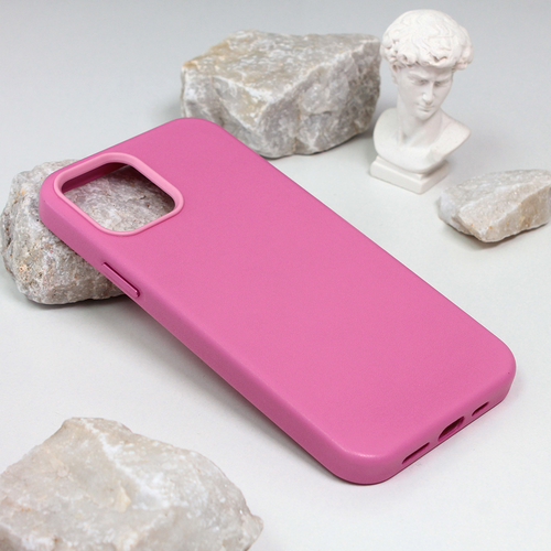 Maska Beautiful Shine Leather iPhone 12 6.1 roze slika 1