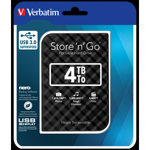 Externi hard disk Verbatim Store'n'Go 2.5" (6.35mm) Gen2 4TB USB 3.0 crni 