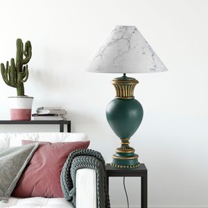 ELEGANZE-5322 Zelena i Bijela Stolna Lampa