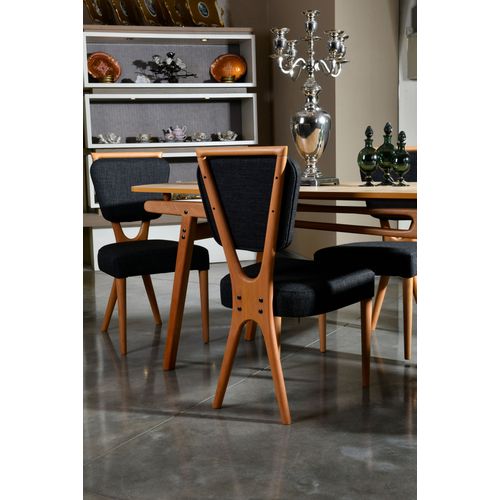 Woody Fashion Set stola i stolica (5 komada), Palace Wooden - Anthracite slika 6