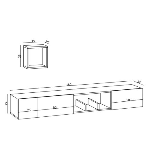 TV komoda Avior Sapphire Oak slika 6