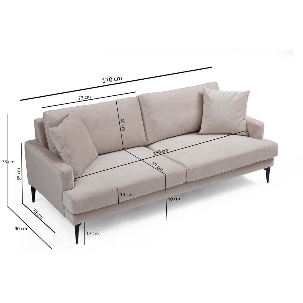 Dvosjed 'Papira 2 Seater' u Bež Boji slika 8