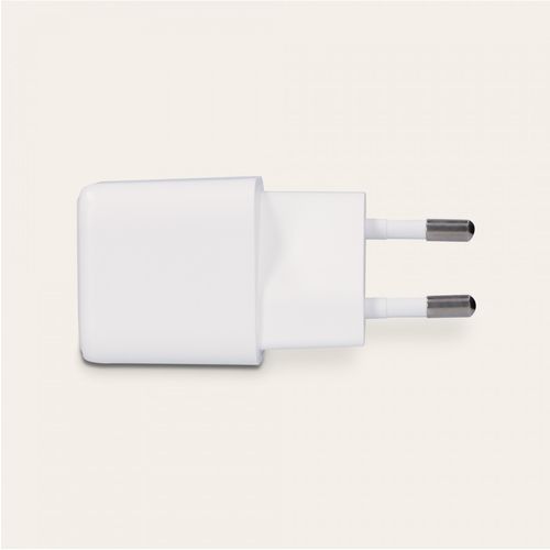 KSIX, GaN ultra brzi zidni punjač USB-C 30W PD, bijeli slika 1