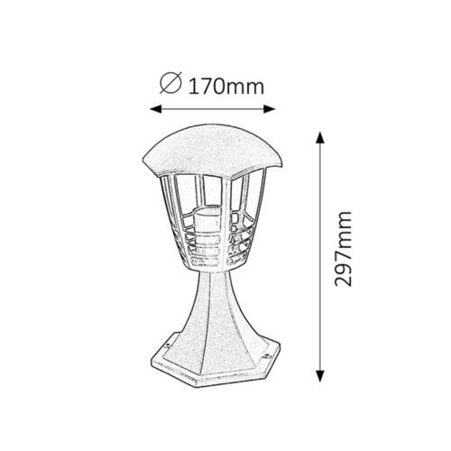 Rabalux Marseille spoljna podna lampa E27 60W IP44 crna Spoljna rasveta slika 2