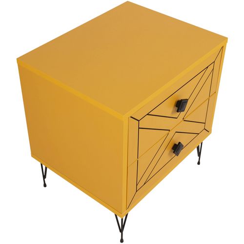 Luna - Yellow Yellow Nightstand slika 8