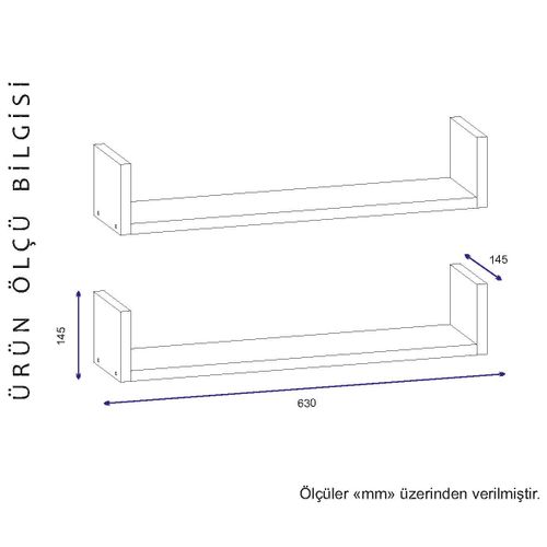 Iris - White White Wall Shelf slika 4