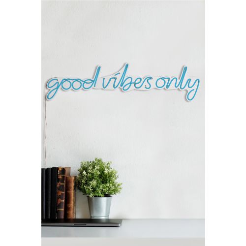 Wallity Ukrasna plastična LED rasvjeta, Good Vibes Only - Blue slika 13