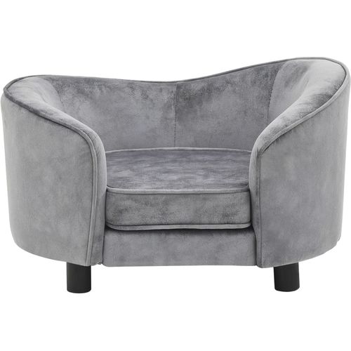 Sofa za pse siva 69 x 49 x 40 cm plišana slika 48