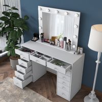 BJ119 - 2895 White Make-Up Table