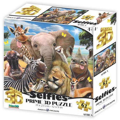 Puzzle 3D - selfie - Afrika 63 kom 31x23cm slika 1