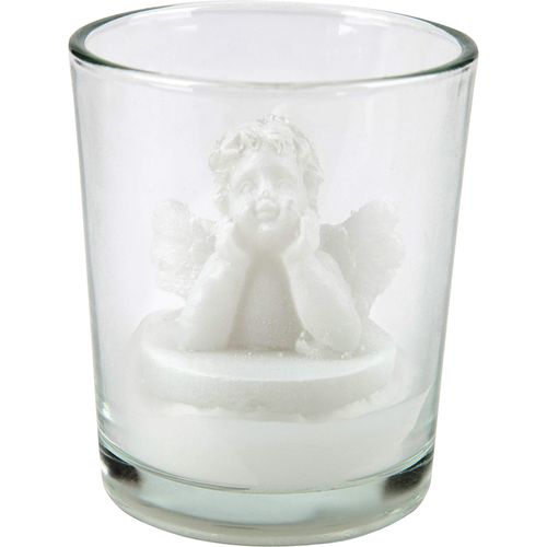 Božićni ukras-svijeća u čaši anđel 5,5 x 6,5 cm sa mašnom slika 3