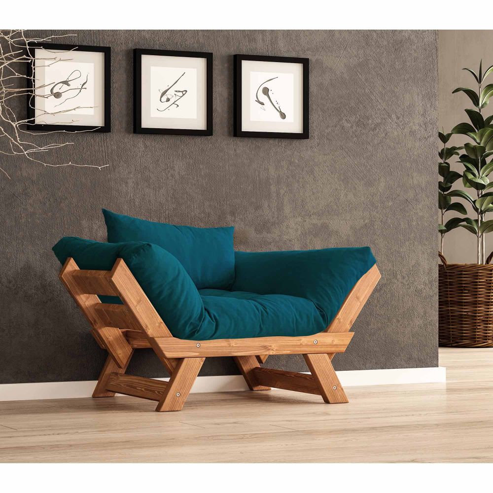 Sofa za vrt - 1 sjedište, CPT8158-140, boje: teak petrol zelena slika 1