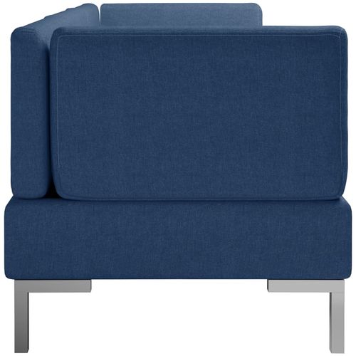 3-dijelni set sofa od tkanine plavi slika 31