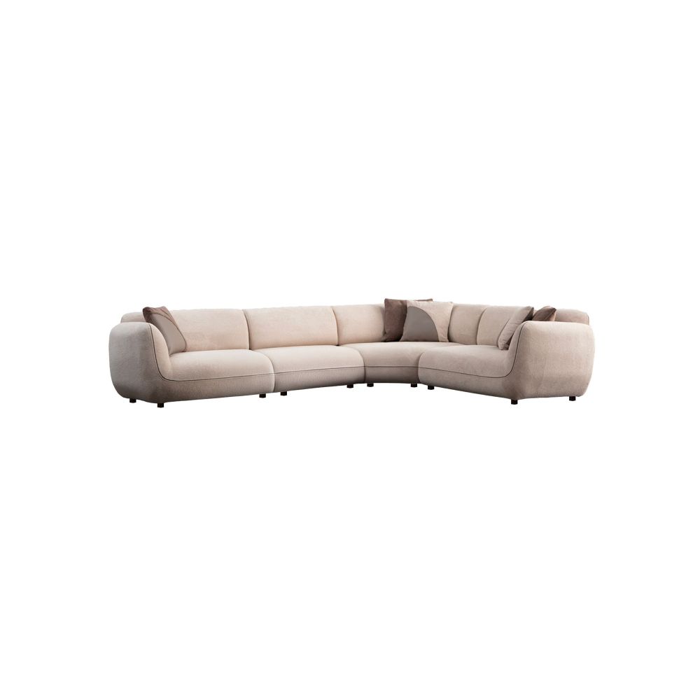 Ugaona sofa Pavia Corner 4 (L1,5+O1+Cx+1,5R) - boja: krem slika 5
