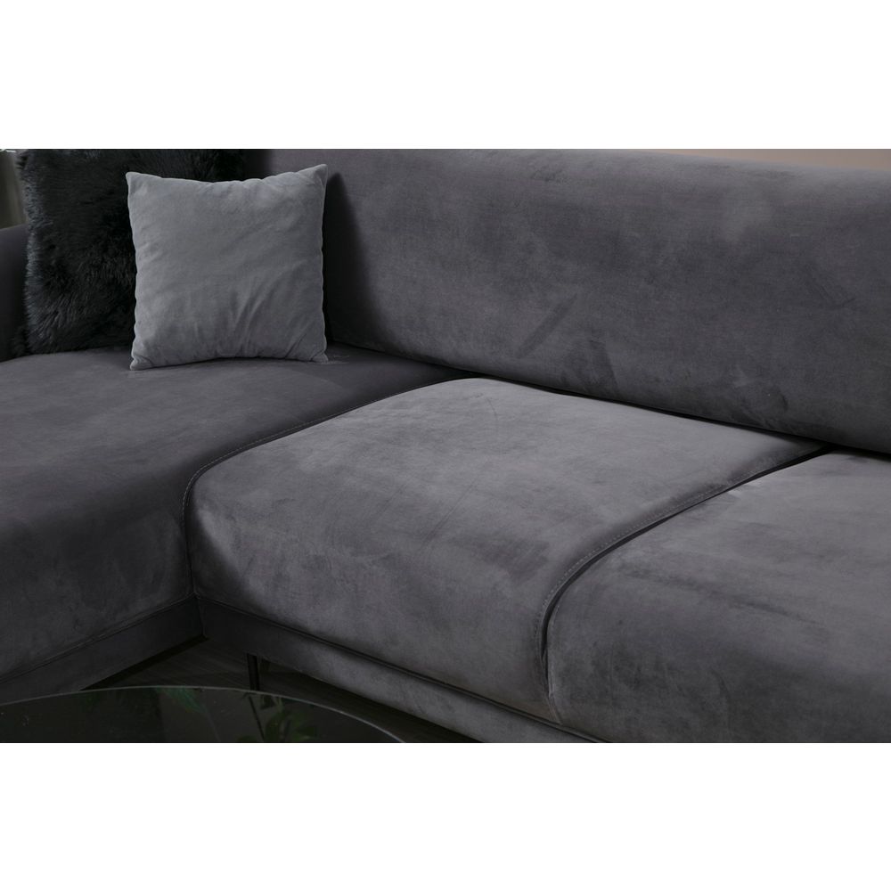 Sofa na razvlačenje - Lijevi kutak (Chl-3R) u antracit boji slika 6