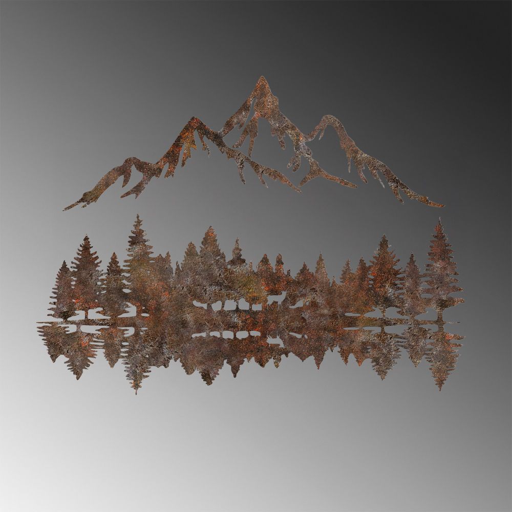 Decorative metal wall accessory Rusty Landscape 2, colour: antiquation slika 6