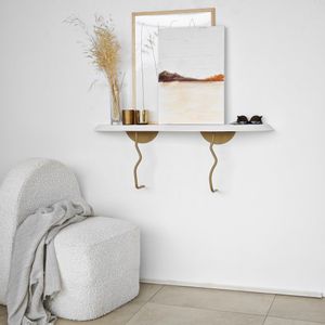 Lierre - Gold, White Gold
White Wall Shelf