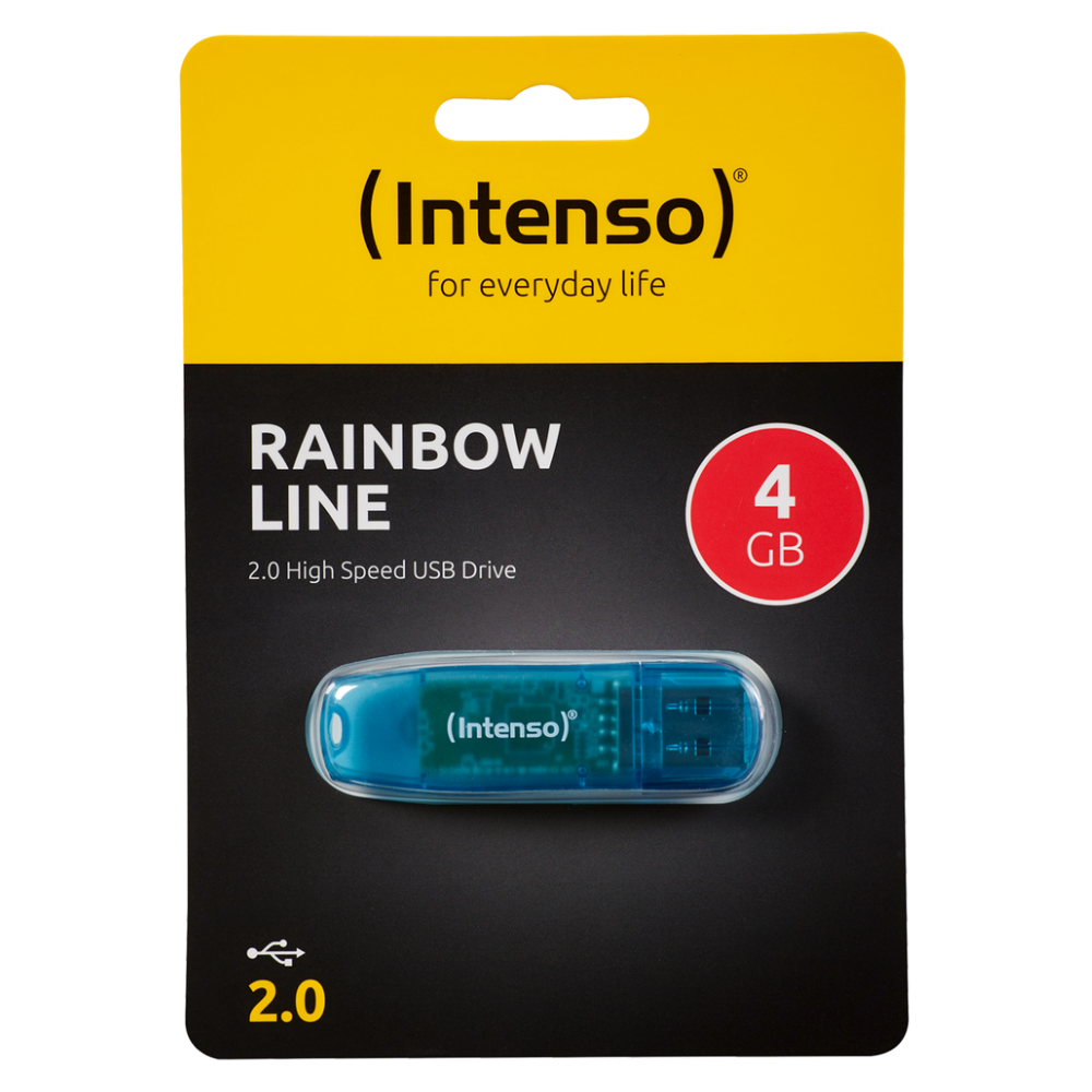 (Intenso) USB Flash drive 4GB Hi-Speed USB 2.0, Rainbow Line, PLAVI - USB2.0-4GB/Rainbow slika 1