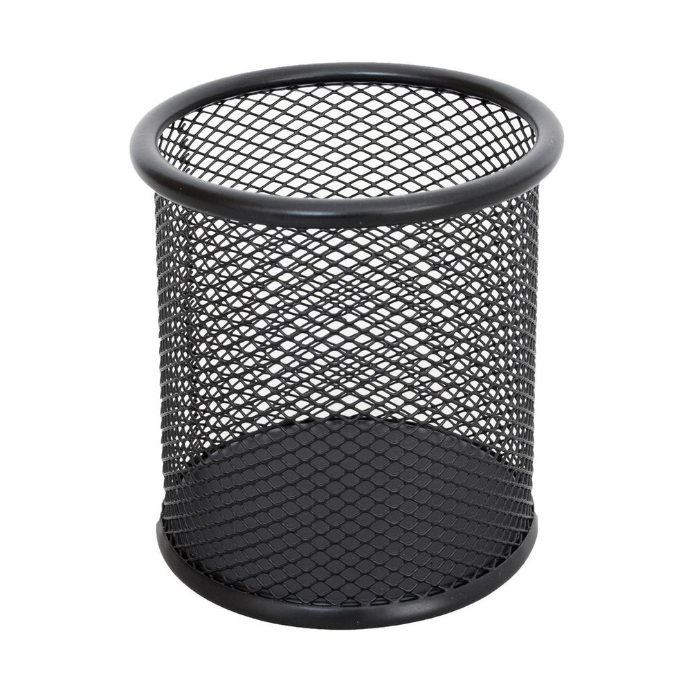 TipTop Office Čaša za Olovke Okrugla Metal, Crna slika 1
