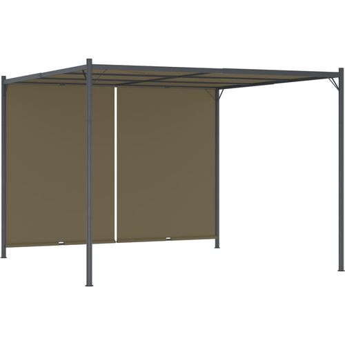 Vrtna pergola s pomičnim krovom 3 x 3 m smeđe-siva 180 g/m² slika 18