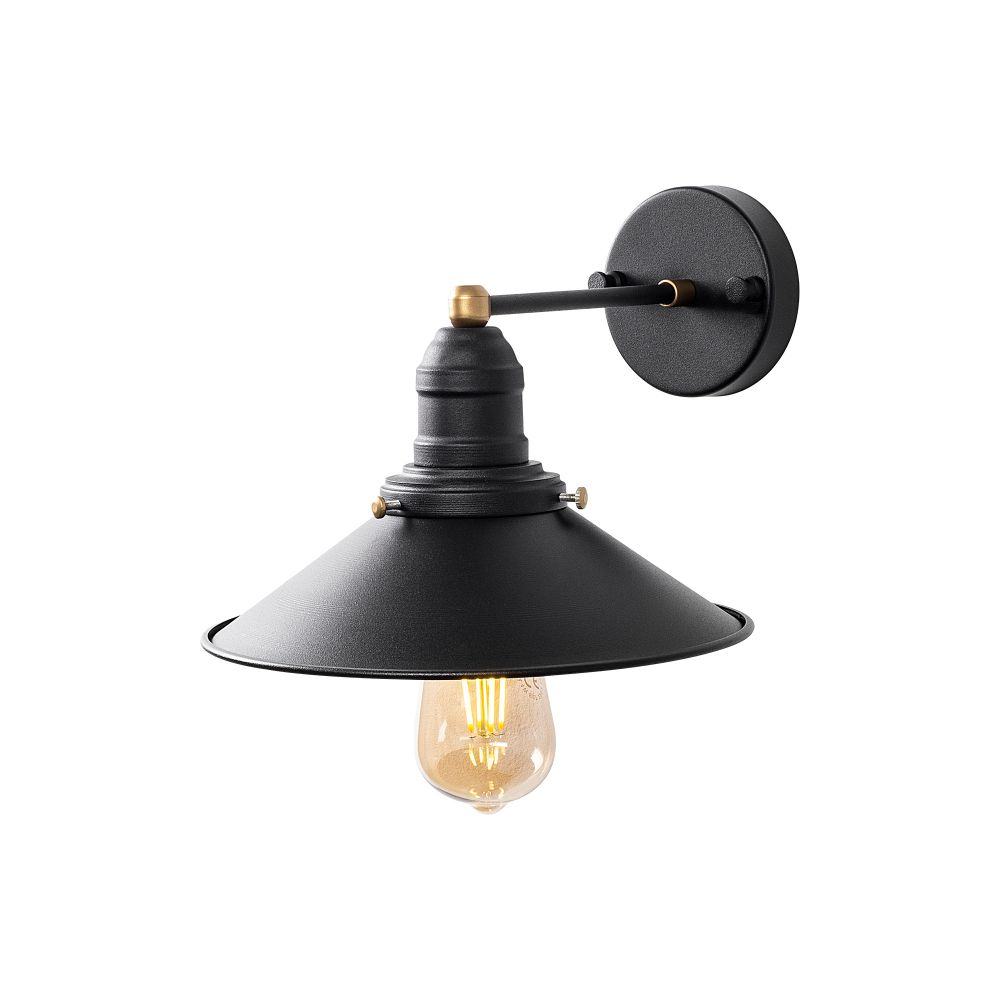 Konična - 12195 Crna Antikna Zidna Lampa slika 4