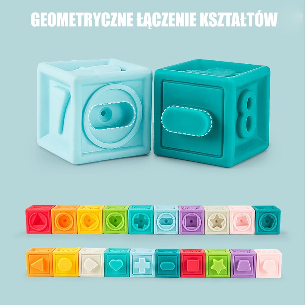 Woopie baby senzorne puzzle squeeze puzzle sound učenje brojanja 20 el. slika 6
