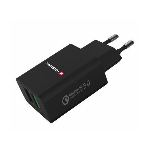 SWISSTEN punjač za AC220, 2xUSB, QUALCOMM 3.0, brzi, 23W, crni EOL slika 4