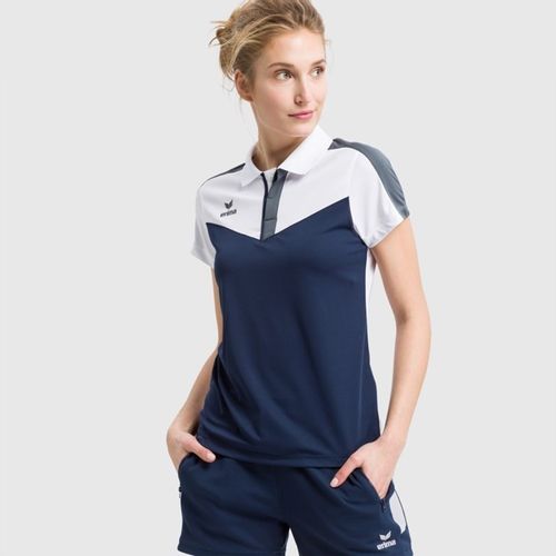 Ženska  Majica Erima Squad Polo White/New Navy/Slate Grey slika 3