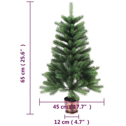 Umjetno božićno drvce s realističnim iglicama 65 cm zeleno slika 28