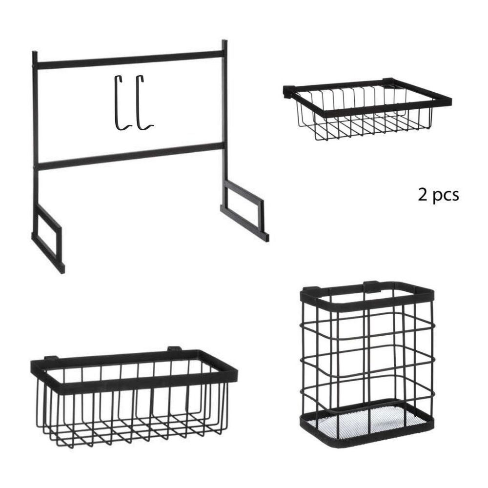 Five kuhinjski organizator 58x30x51.5cm metal crna slika 1