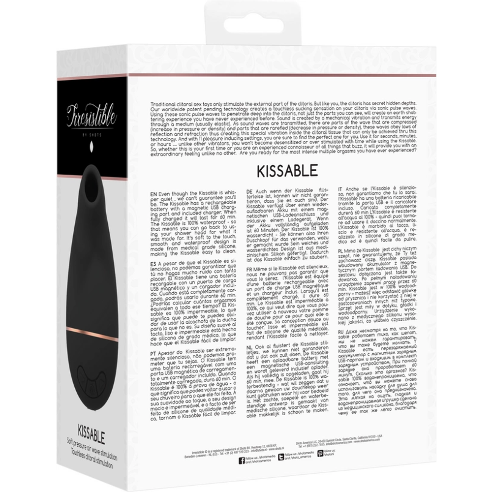 Irresistible by Shots Kissable - Vibrator za sisanje slika 3