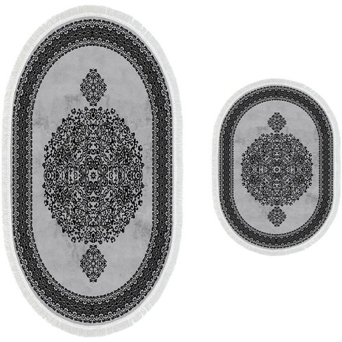 410602-O - Grey Grey Bathmat Set (2 Pieces) slika 2