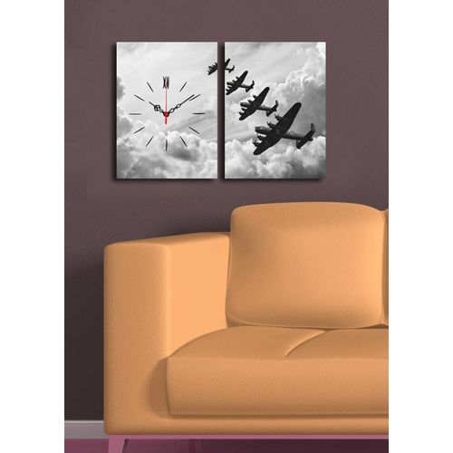 Wallity Zidni sat dekorativni na platnu (2 komada), 2P3040CS-131 slika 1