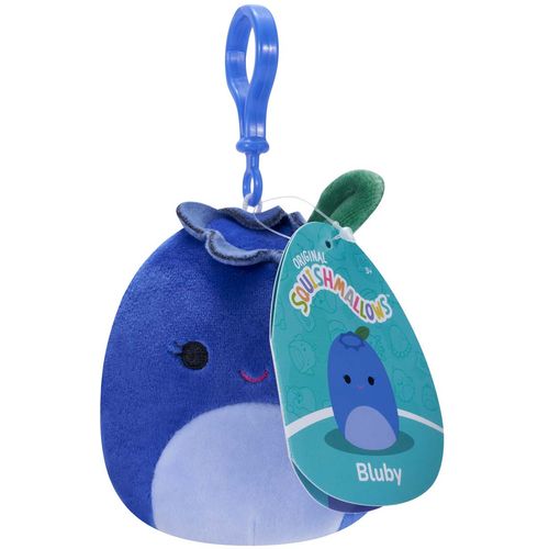 Squishmallows Plišana igračka sa kopčom, Bluby Borovnica 8cm slika 1