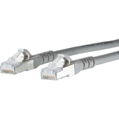 Metz Connect 1308457033-E RJ45 mrežni kabel, Patch kabel cat 6a S/FTP 7.00 m siva sa zaštitom za nosić 1 St. slika 2