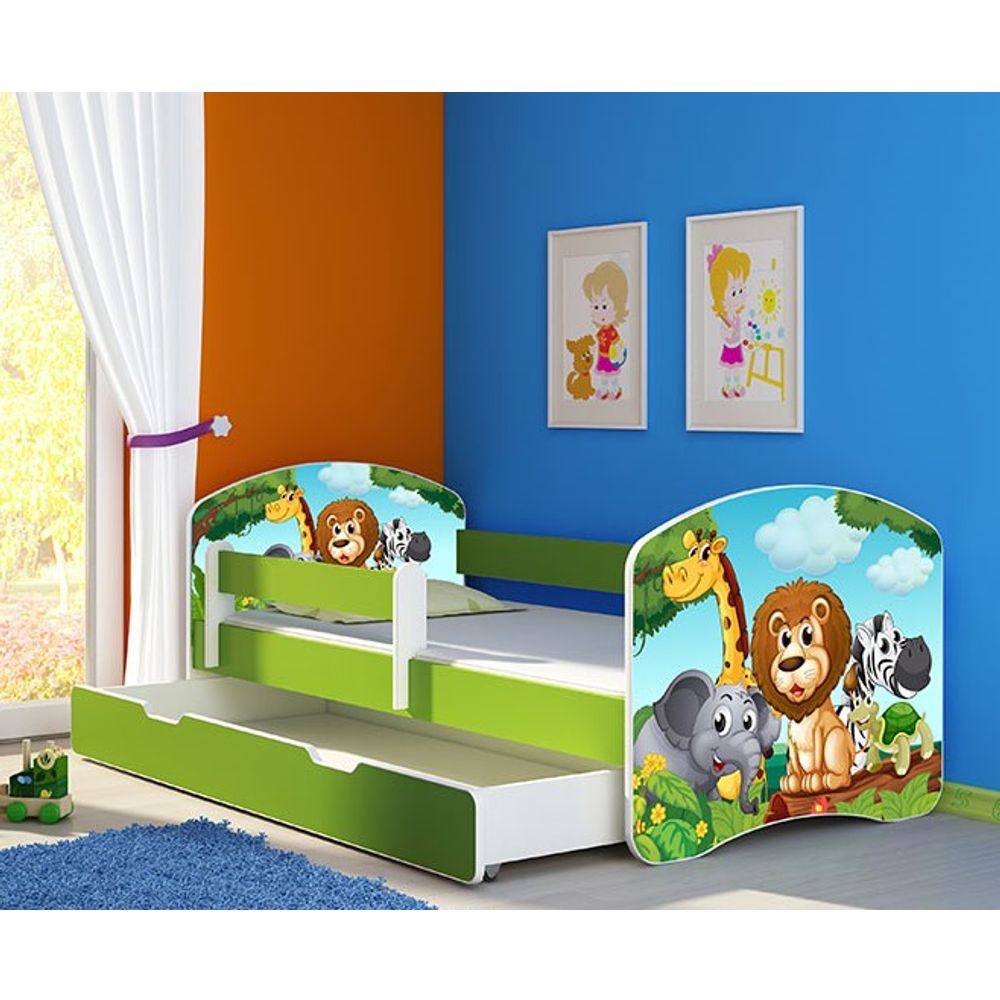ACMA Dječiji krevet Acma II sa ladicom Green - 160x80cm - Dezen 02 slika 1