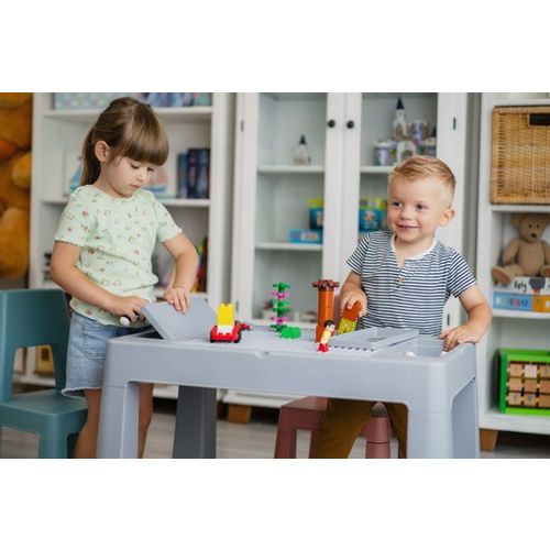 Tega Baby Set dječjeg namještaja (stol, 2 stolice) Teggi Multifun Grey/Pink slika 5