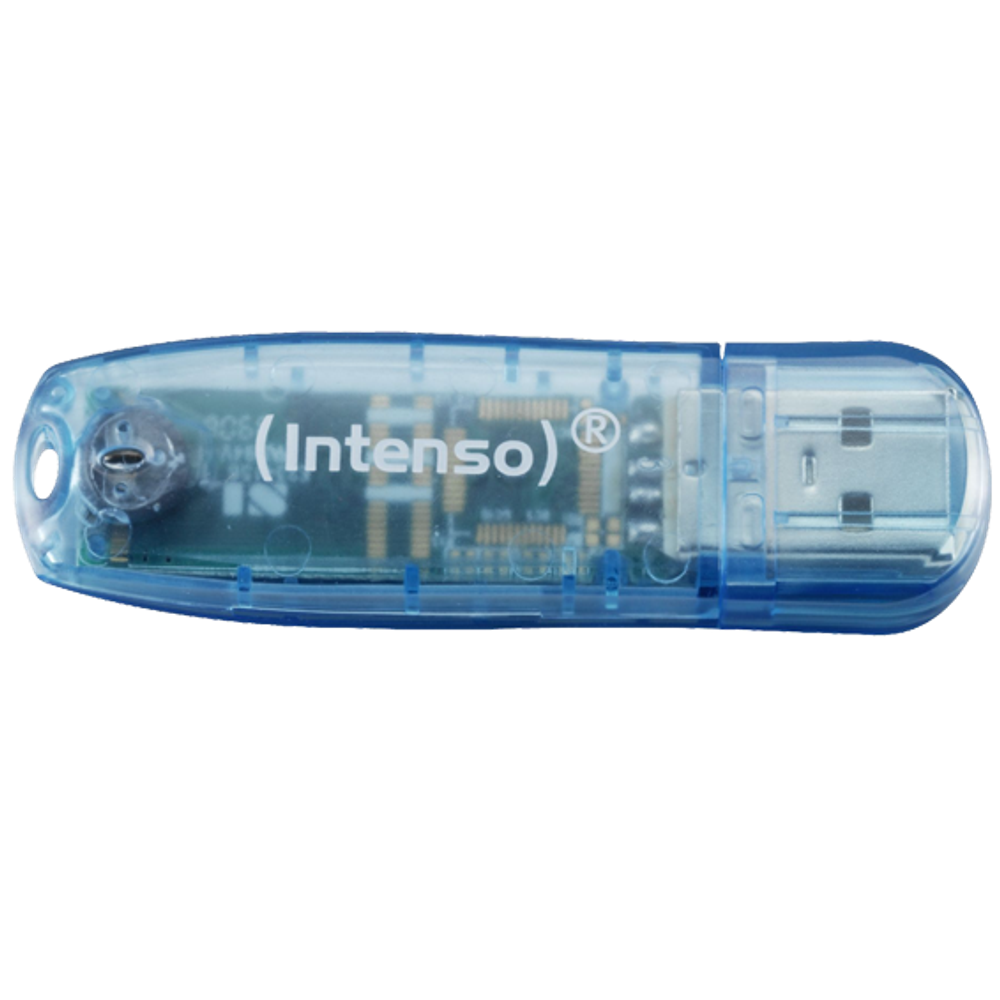 (Intenso) USB Flash drive 4GB Hi-Speed USB 2.0, Rainbow Line, PLAVI - USB2.0-4GB/Rainbow slika 3