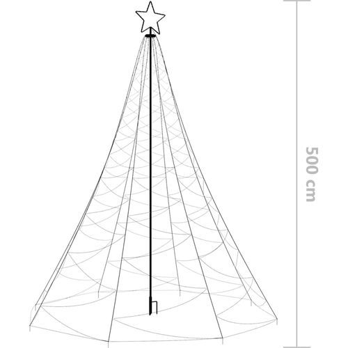Božićno drvce s metalnim stupom i 1400 LED žarulja plavo 5 m*Oštećena ambalaža/Izložbeni primjerak slika 4