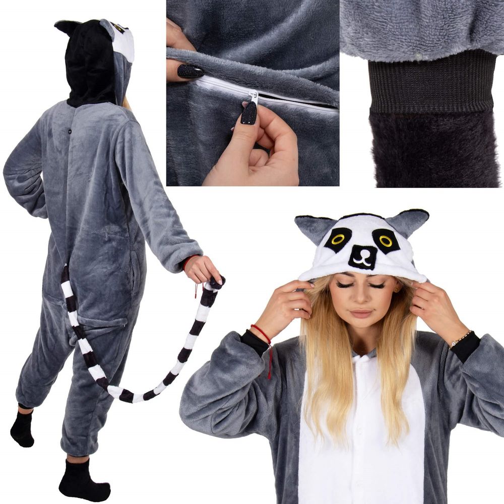 Kigurumi pidžama lemur slika 3