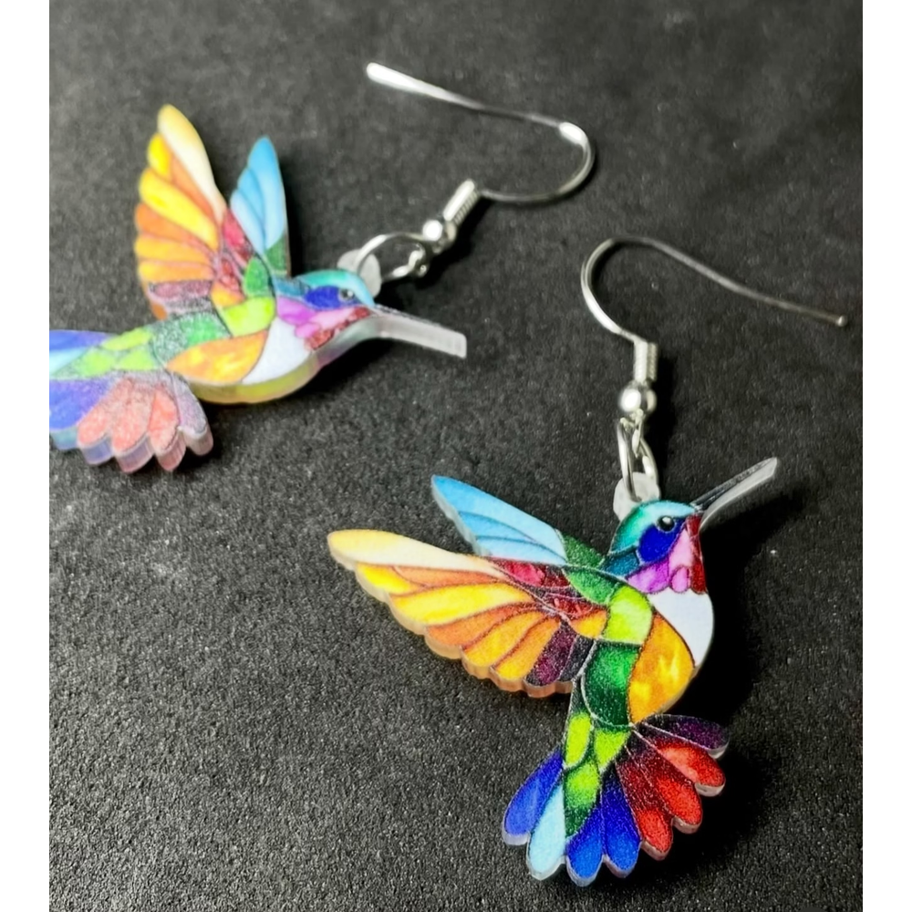 Naušnice Kolibri u letu slika 3