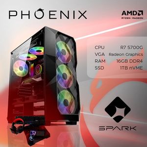 Računalo Phoenix SPARK Y-133 AMD Ryzen 7 5700G/16GB DDR4/NVMe SSD 1TB/ Set tipkovnica, miš, podloga, slušalice