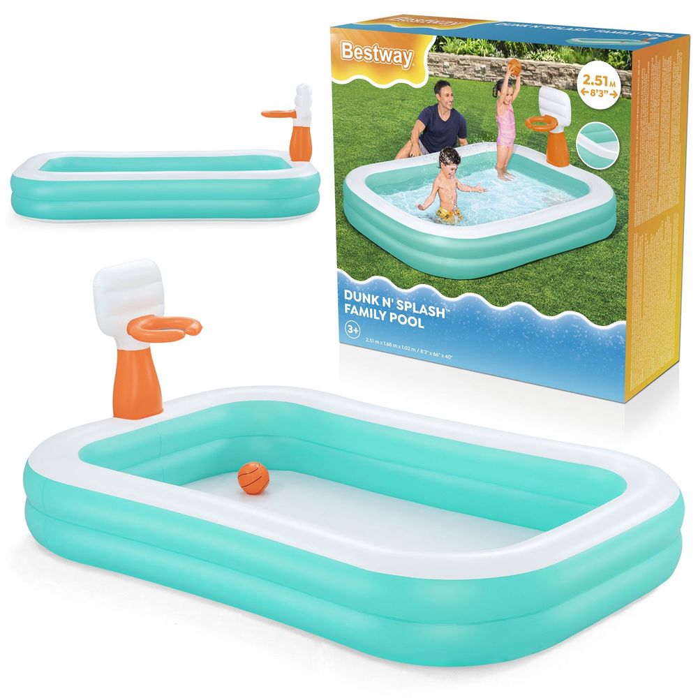 Dunk'n splash bazen na napuhavanje 251 x 168 x 102 cm bestway 54445 slika 1