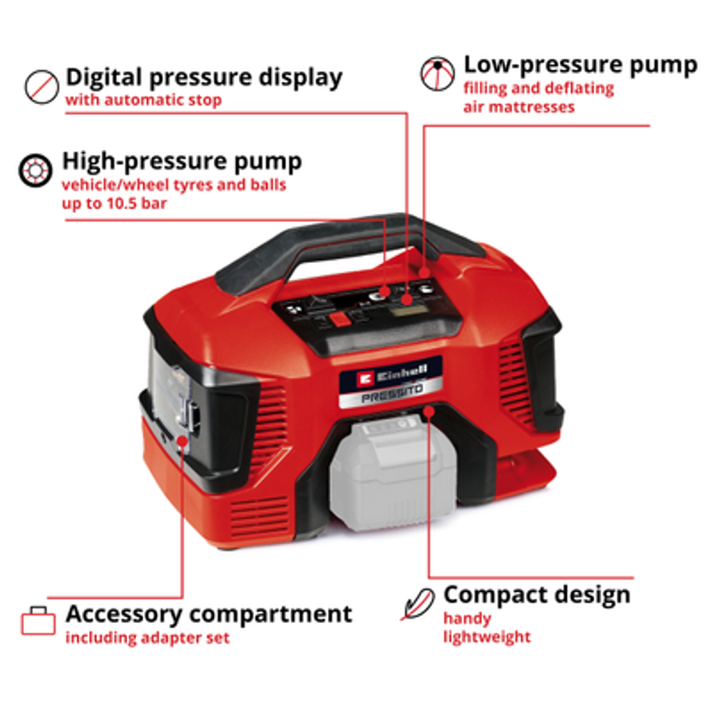 Einhell PXC aku kompresor PRESSITO 18/21 slika 3