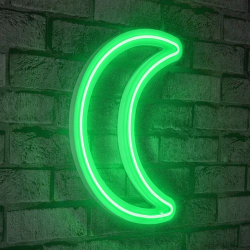 Wallity Ukrasna plastična LED rasvjeta, Crescent - Green slika 9