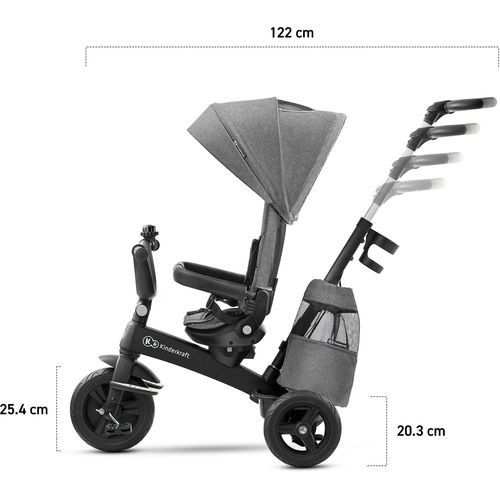 Kinderkraft Tricikl EASYTWIST siva slika 12