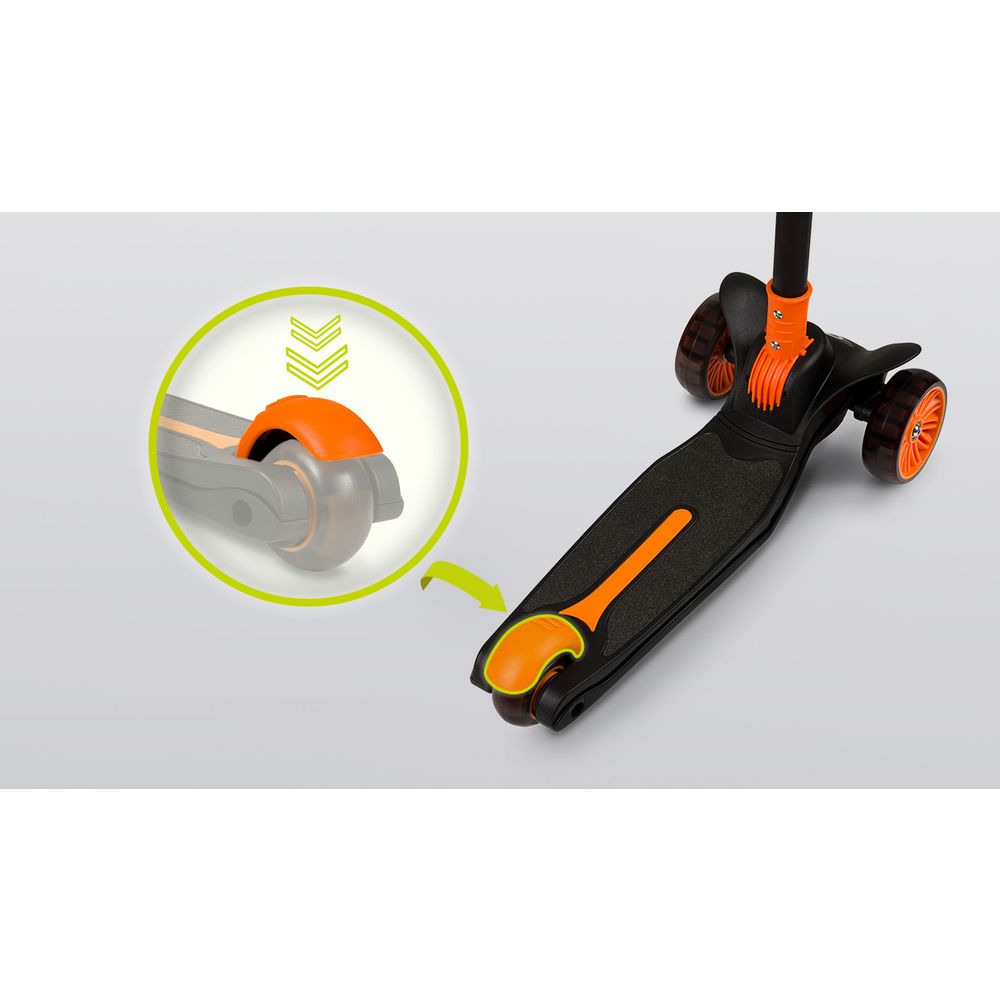 Lionelo Romobil sa LED svjetlima Timmy, Orange-Black slika 8