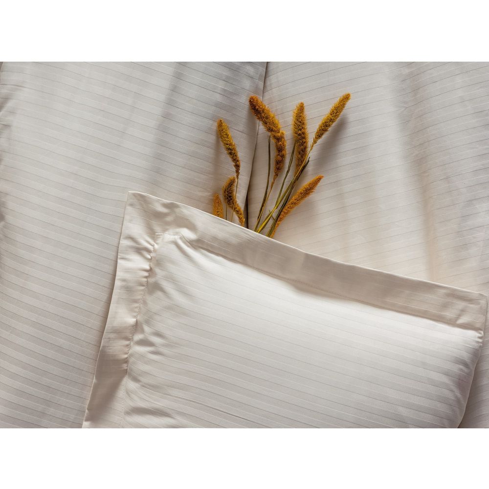 Satin set za pokrivač s jednim pokrivačem (DE) Stripe, boja: ecru slika 2